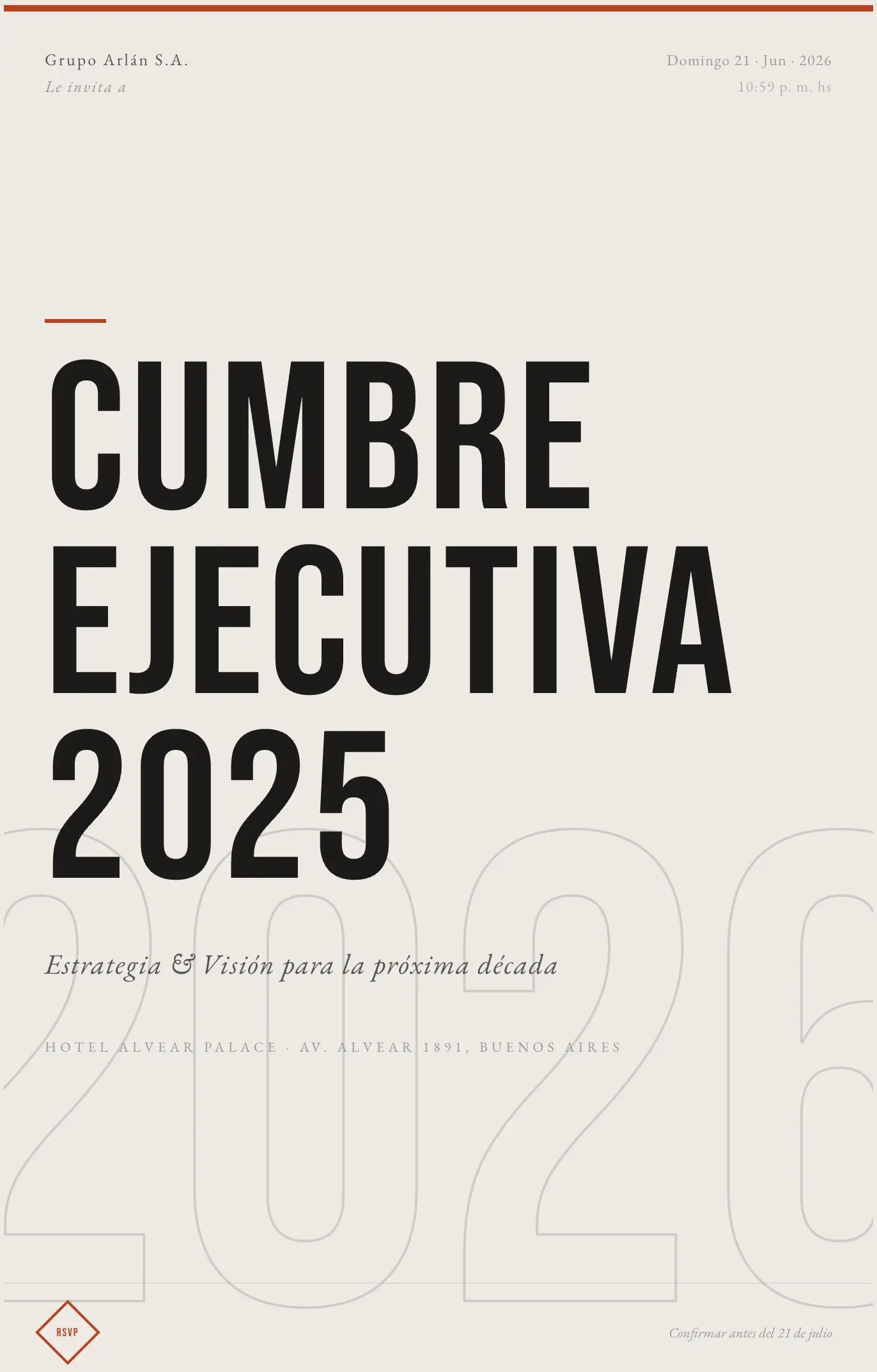 Invitación digital Summit — plantilla para corporativos
